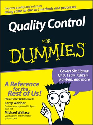 cover image of Quality Control for Dummies